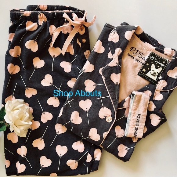 PJ Salvage Cotton Cozy Flannel Pajama Set New NWT - Picture 2 of 8